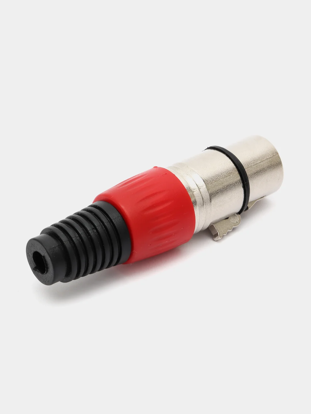 Разъем XLR 3P гнездо металл цанга на кабель, красный, Pro Legend