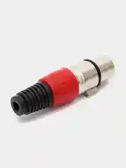 Разъем XLR 3P гнездо металл цанга на кабель, красный, Pro Legend