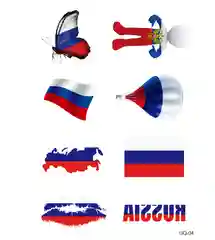 Тату для лица и тела флаг России, герб, человек, воздушный шар, для болельщиков 8 шт, 3 шт
