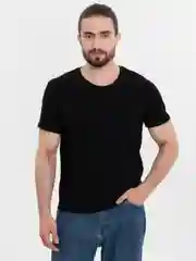 Черный футболка мужская, плотная