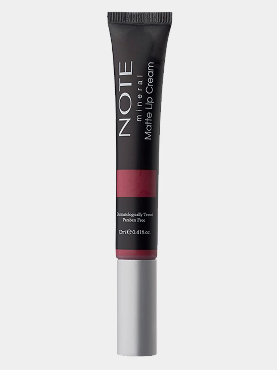 Светло-коричневый крем для губ NOTE Cosmetique mineral matte lip cream минеральный, матовый