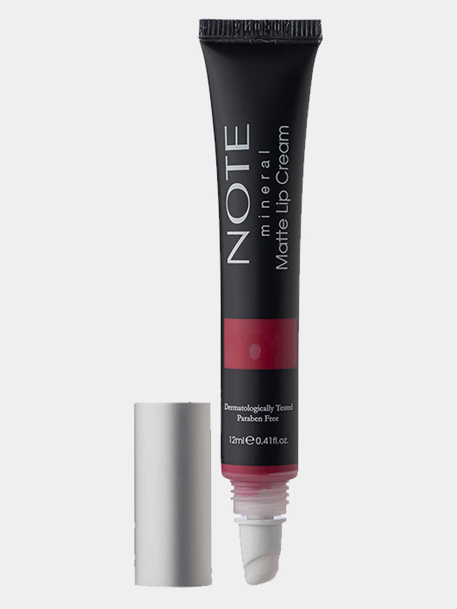 Коралловый меланж крем для губ NOTE Cosmetique mineral matte lip cream минеральный, матовый