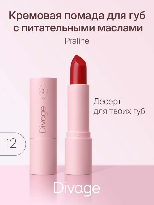 Помада Для Губ Divage Lipstick Praline тон 12