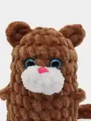 Коричневый плюшевый котик