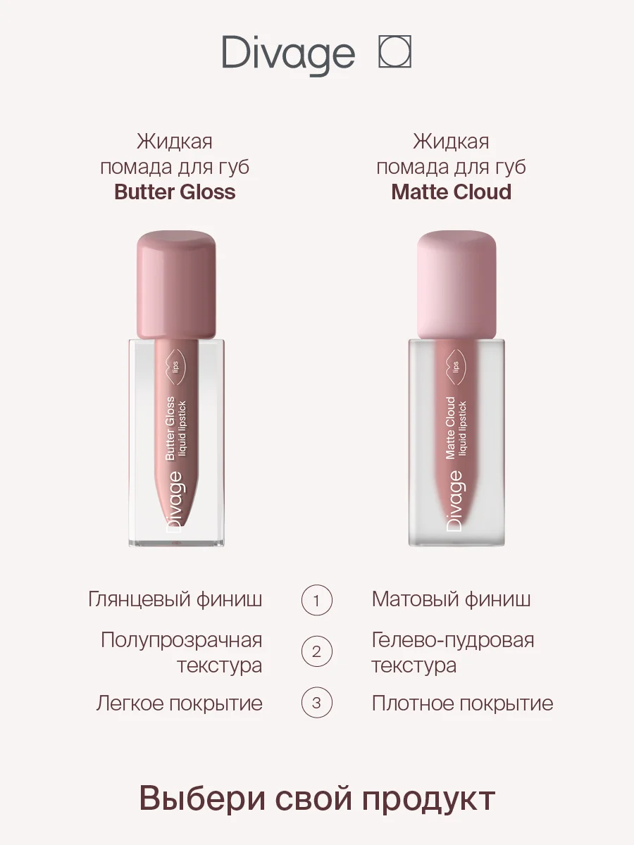 Помада для губ жидкая Divage Matte Cloud Liquid Lipstick тон 4