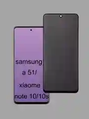 Защитное стекло Антишпион для Samsung Galaxy A51,Xiaomi Redmi note 10/10s приватное стекло