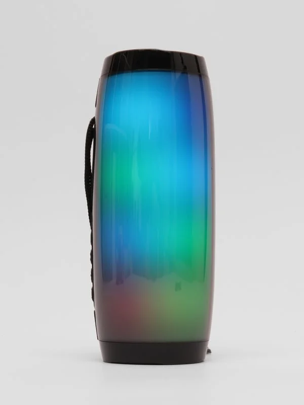 Черный портативная Bluetooth-колонка TG 157, с радио и светомузыкой, беспроводная