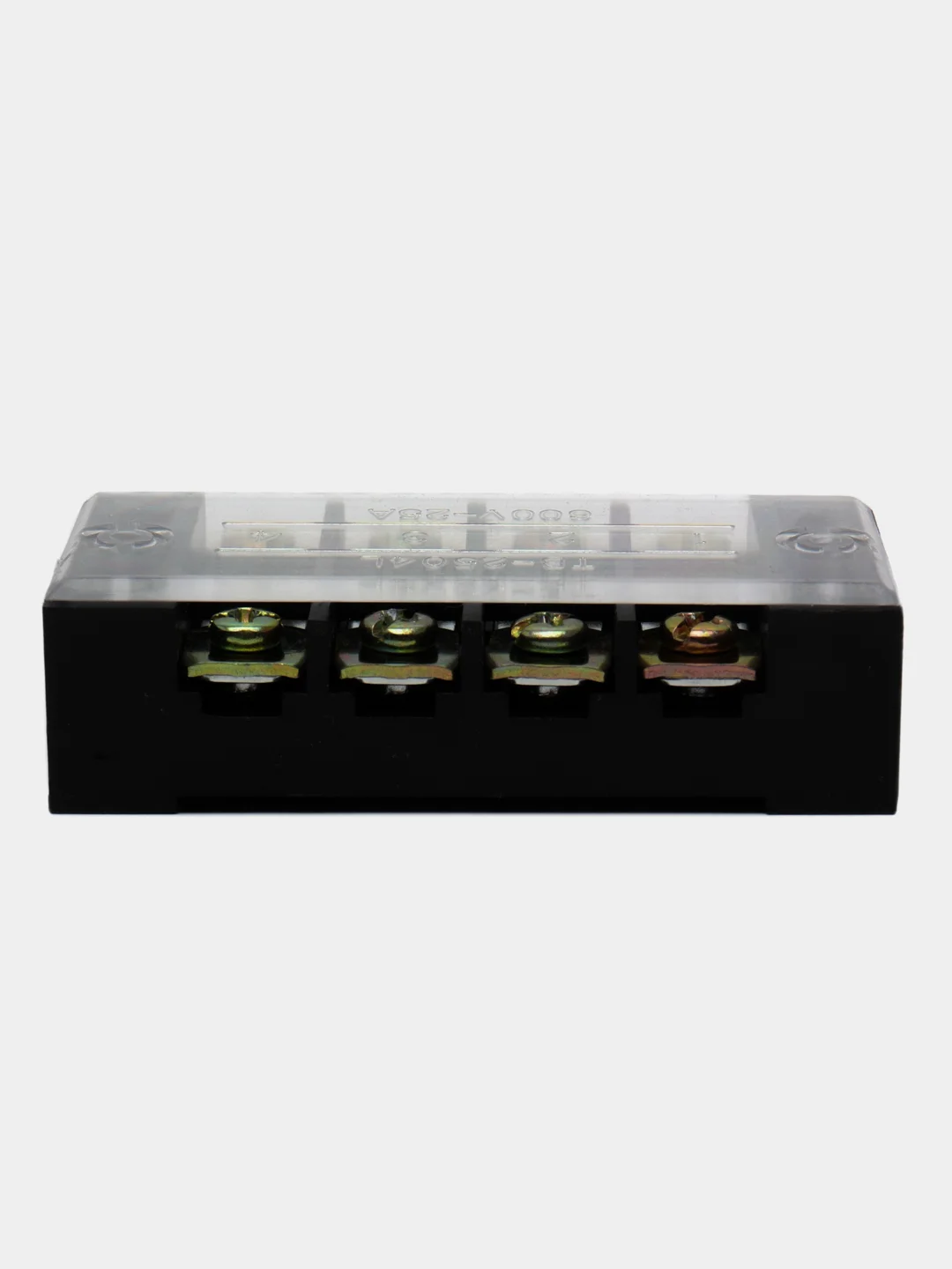 Клеммная колодка винтовая с крышкой, 8 контактов, М4, 25 А, 600 В, 10 AWG, 6 мм2