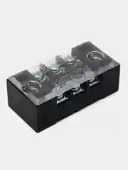 Клеммная колодка винтовая с крышкой, 6 контактов, М3, 15 А, 600 В, 14 AWG, 2 мм2