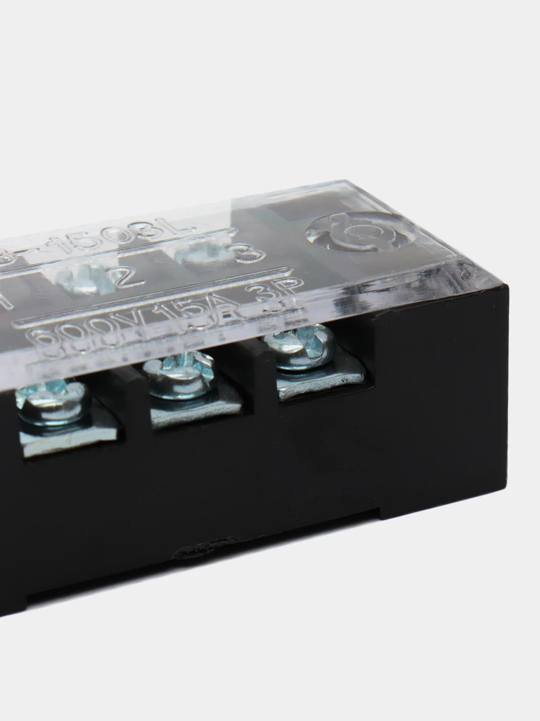 Клеммная колодка винтовая с крышкой, 6 контактов, М3, 15 А, 600 В, 14 AWG, 2 мм2