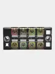 Клеммная колодка винтовая с крышкой, 8 контактов, М4, 25 А, 600 В, 10 AWG, 6 мм2
