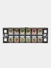 Клеммная колодка винтовая с крышкой, 12 контактов, М4, 35 А, 600 В, 8 AWG, 10 мм2