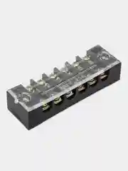 Клеммная колодка винтовая с крышкой, 12 контактов, М3, 15 А, 600 В, 14 AWG, 2 мм2