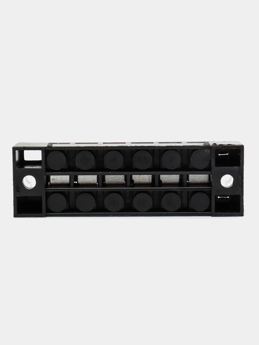 Клеммная колодка винтовая с крышкой, 12 контактов, М3, 15 А, 600 В, 14 AWG, 2 мм2