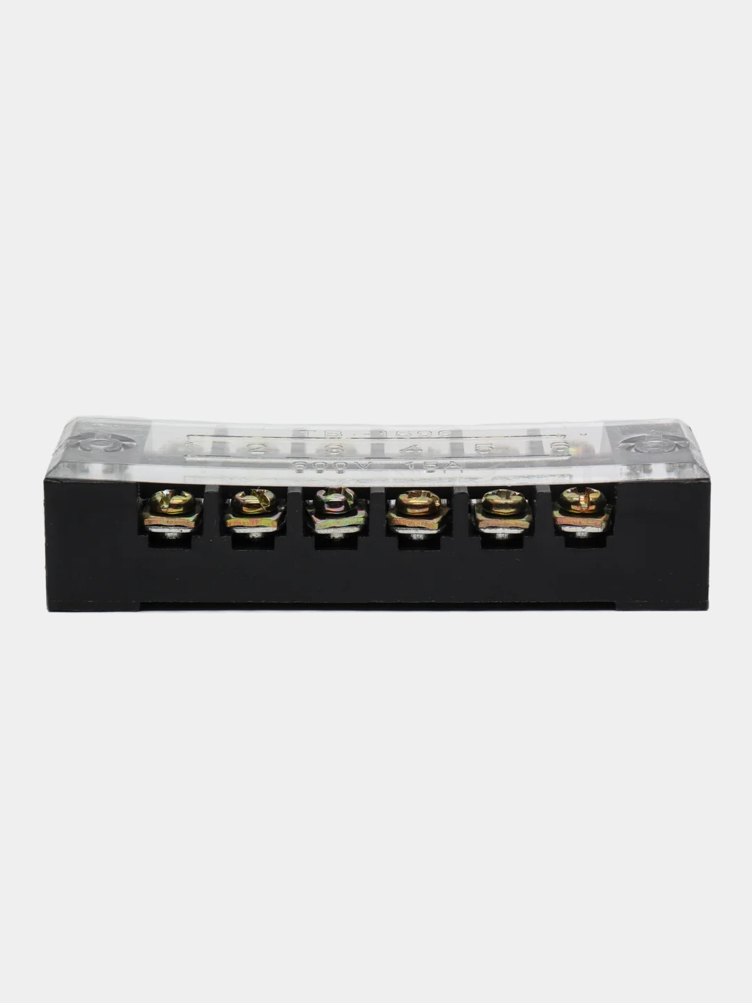 Клеммная колодка винтовая с крышкой, 12 контактов, М3, 15 А, 600 В, 14 AWG, 2 мм2