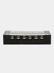 Клеммная колодка винтовая с крышкой, 12 контактов, М3, 15 А, 600 В, 14 AWG, 2 мм2