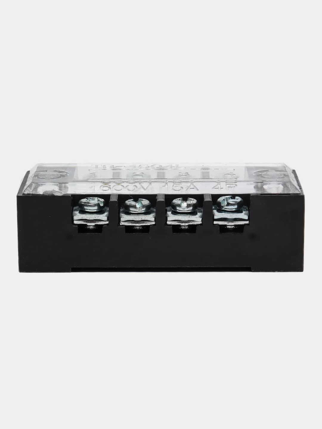Клеммная колодка винтовая с крышкой, 8 контактов, М3, 15 А, 600 В, 14 AWG, 2 мм2