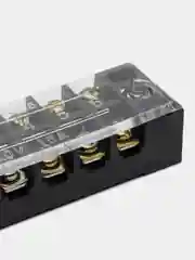 Клеммная колодка винтовая с крышкой, 12 контактов, М3, 15 А, 600 В, 14 AWG, 2 мм2