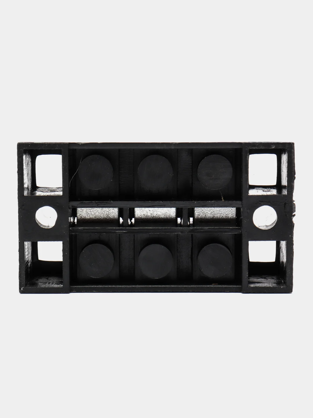 Клеммная колодка винтовая с крышкой, 6 контактов, М4, 25 А, 600 В, 10 AWG, 6 мм2