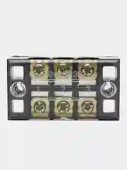 Клеммная колодка винтовая с крышкой, 6 контактов, М4, 25 А, 600 В, 10 AWG, 6 мм2