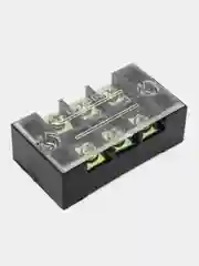 Клеммная колодка винтовая с крышкой, 6 контактов, М4, 25 А, 600 В, 10 AWG, 6 мм2