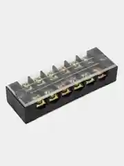 Клеммная колодка винтовая с крышкой, 12 контактов, М4, 25 А, 600 В, 10 AWG, 6 мм2