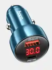 Автомобильное зарядное устройство HOCO Z50 Leader 1xUSB, 1xUSB-C, 3А, PD48W, QC3.0, LED