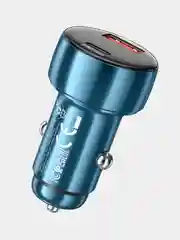 Синий автомобильное зарядное устройство HOCO Z50 Leader 1xUSB, 1xUSB-C, 3А, PD48W, QC3.0, LED