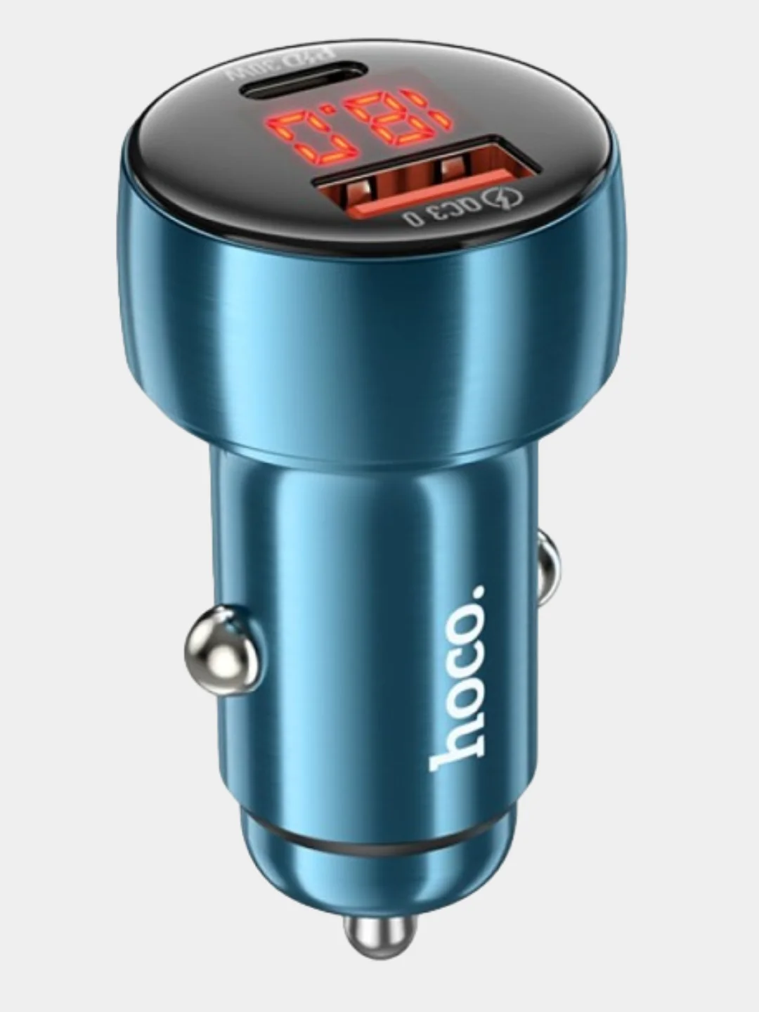 Автомобильное зарядное устройство HOCO Z50 Leader 1xUSB, 1xUSB-C, 3А, PD48W, QC3.0, LED