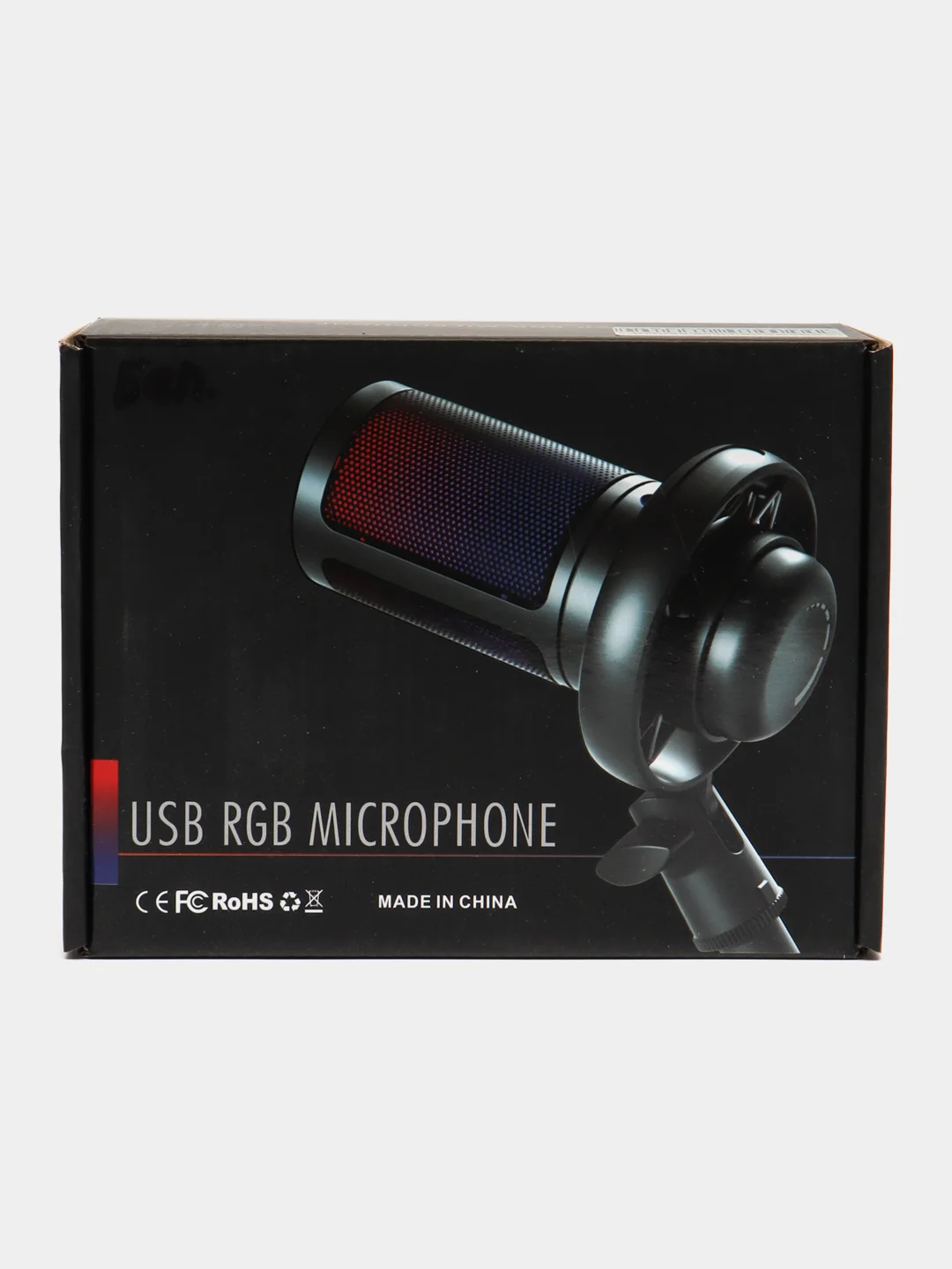 Белый конденсаторный студийный USB-микрофон для записи голоса