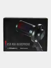 Белый конденсаторный студийный USB-микрофон для записи голоса