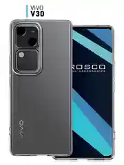 Чехол для Vivo V30/ V30 Lite 4G силиконовый ROSCO матовый/ прозрачный, бортик защита камер