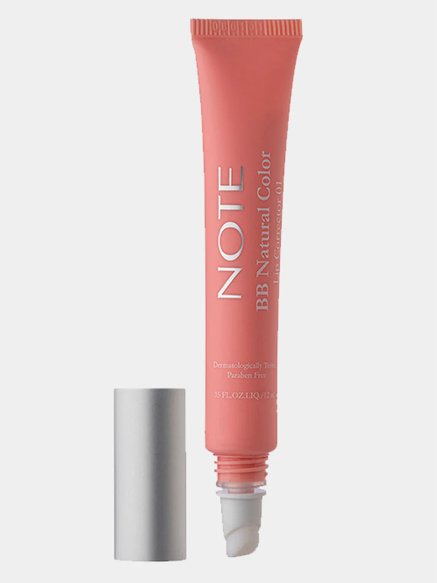Розовый бб корректор-бальзам NOTE Cosmetique BB lip corrector, для увлажнения и питания губ