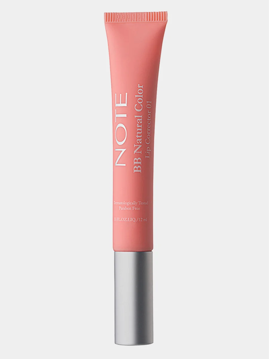 Розовый бб корректор-бальзам NOTE Cosmetique BB lip corrector, для увлажнения и питания губ