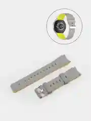 Серый ремешок для часов Samsung Galaxy Watch 6 / 5 / 4, силиконовый, 20мм