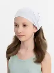 Белый бандана косынка летняя на резинка