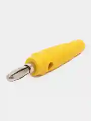 Штекер Banana желтый, винтовое крепление