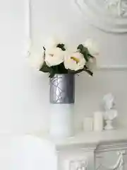 Белый ваза для цветов настольная, стекло
