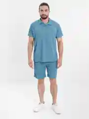 Светло-синий комплект мужской: футболка и шорты Mens