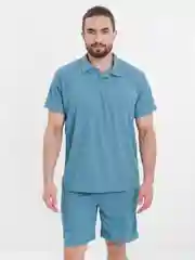 Светло-синий комплект мужской: футболка и шорты Mens