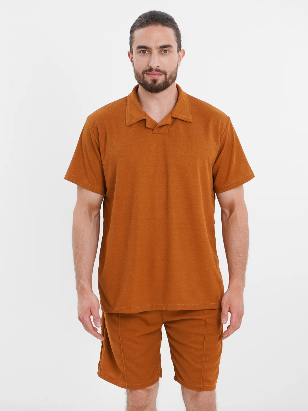 Терракотовый комплект мужской: футболка и шорты Mens