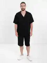 Белый костюм двойка мужской: рубашка и шорты