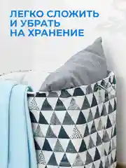 Голубой корзина для белья в ванную Birdhouse, контейнер складной
