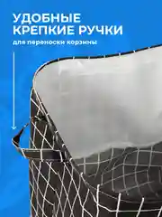 Голубой корзина для белья в ванную Birdhouse, контейнер складной