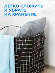 Голубой корзина для белья в ванную Birdhouse, контейнер складной