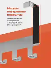 Серебряный вешалка на дверь навесная Birdhouse, металлическая с крючками