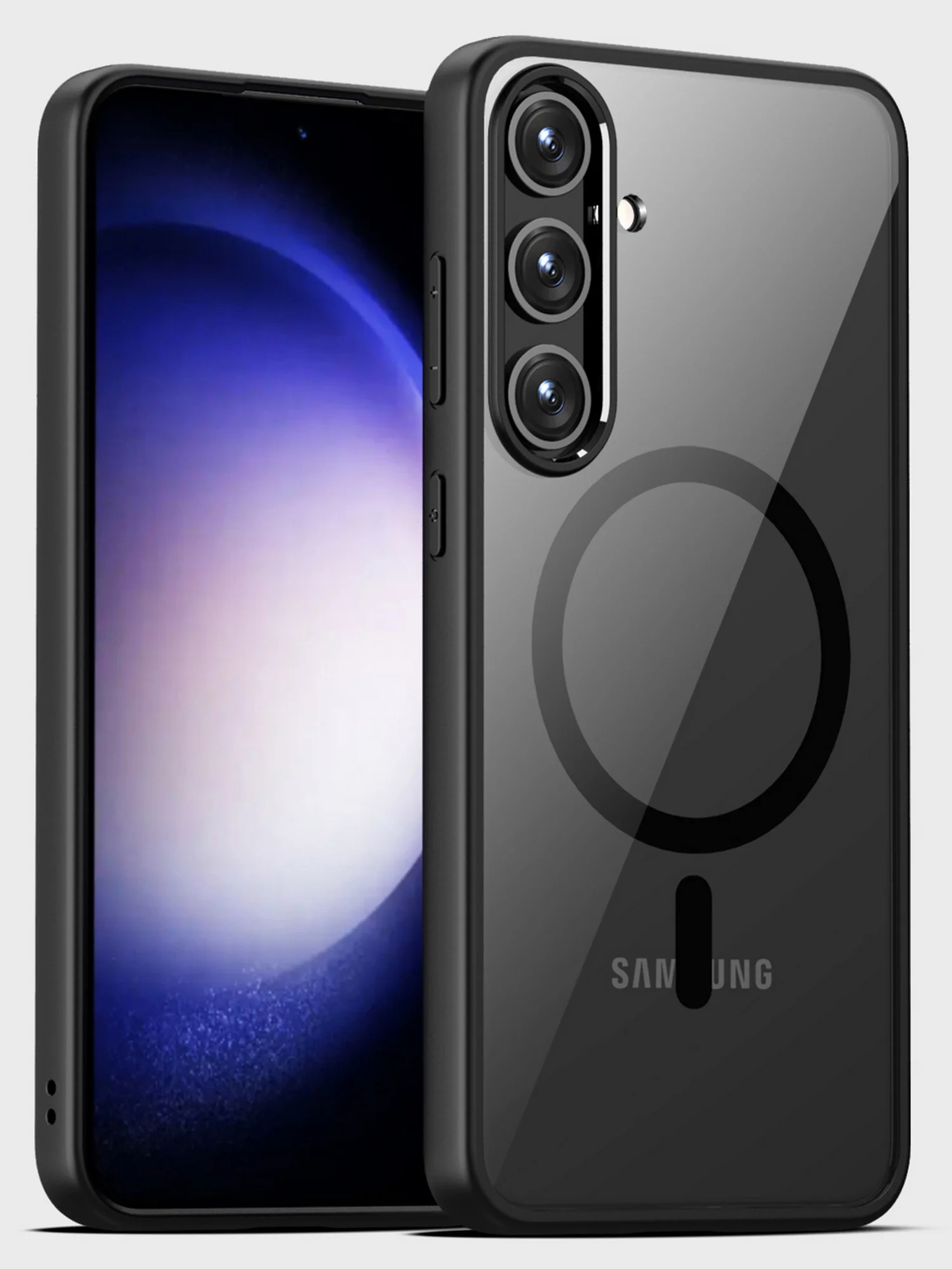 Прозрачный чехол для Samsung S24 Plus / Самсунг S24 + с силиконовым кантом Crystal Case