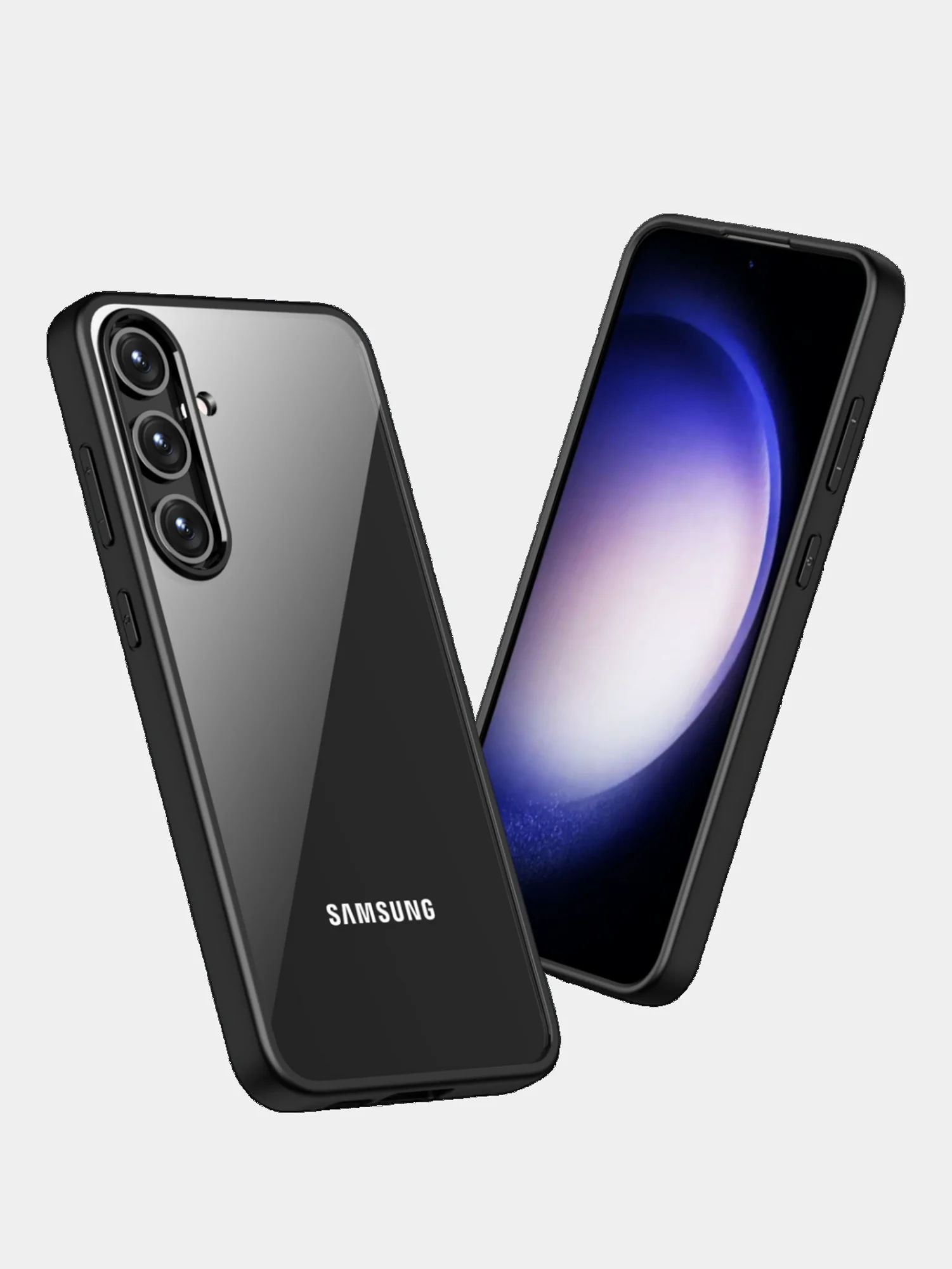 Прозрачный чехол для Samsung S24 Plus / Самсунг S24 + с силиконовым кантом Crystal Case