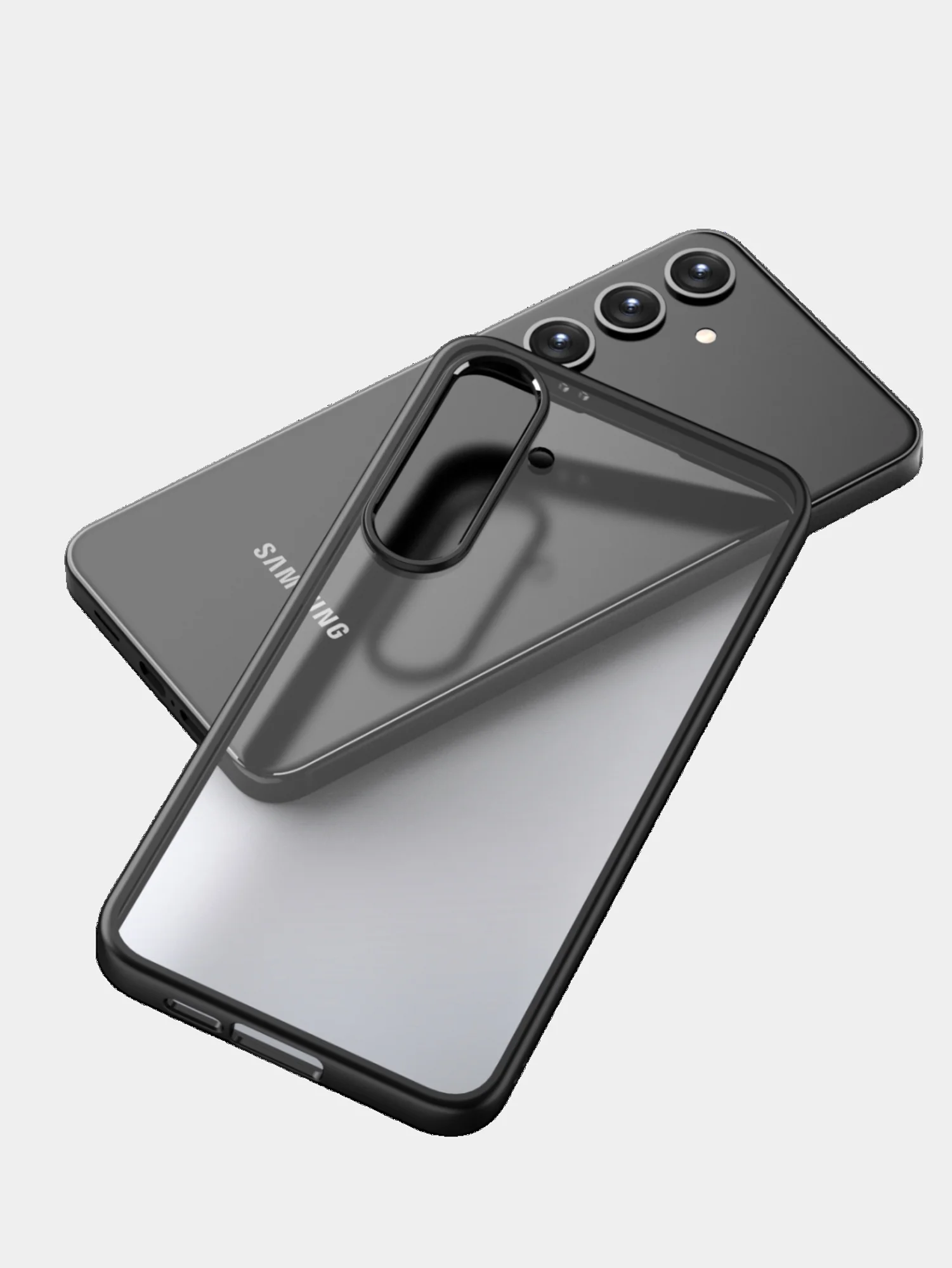 Прозрачный чехол для Samsung S24 Plus / Самсунг S24 + с силиконовым кантом Crystal Case