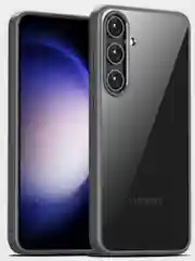 Серый прозрачный чехол для Samsung S24 Plus / Самсунг S24 + с силиконовым кантом Crystal Case